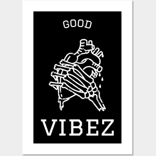 Good vibez heart  - Good Vibes Posters and Art